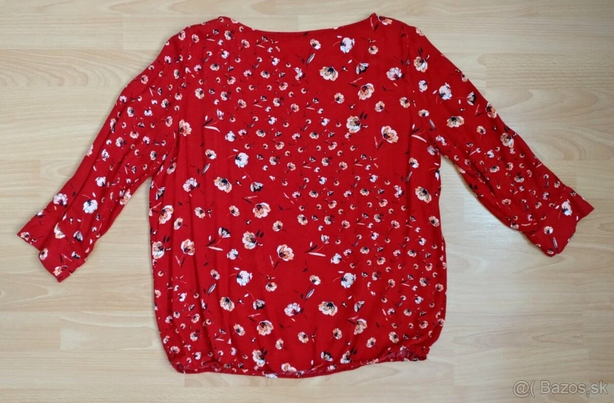 Dámska červená blúzka/halenka/tričko s 3/4 rukávom (Orsay) - 4