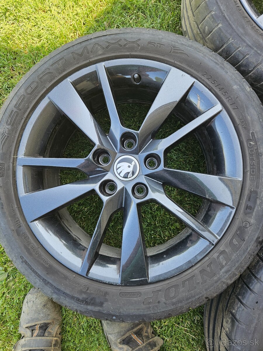 Disky škoda + pneumatiky 225/45 R 17 - 4