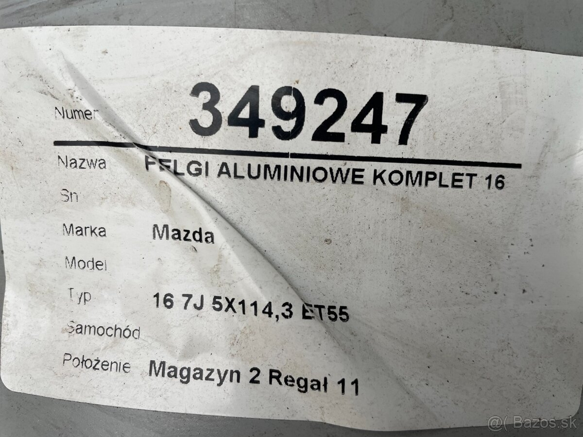 Alu disky 16" Mazda - 4