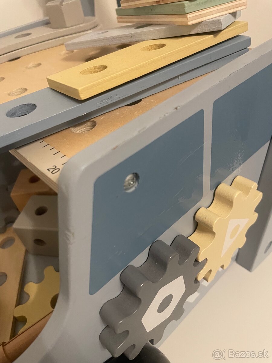 Drevené chodítko auto s náradím - 4