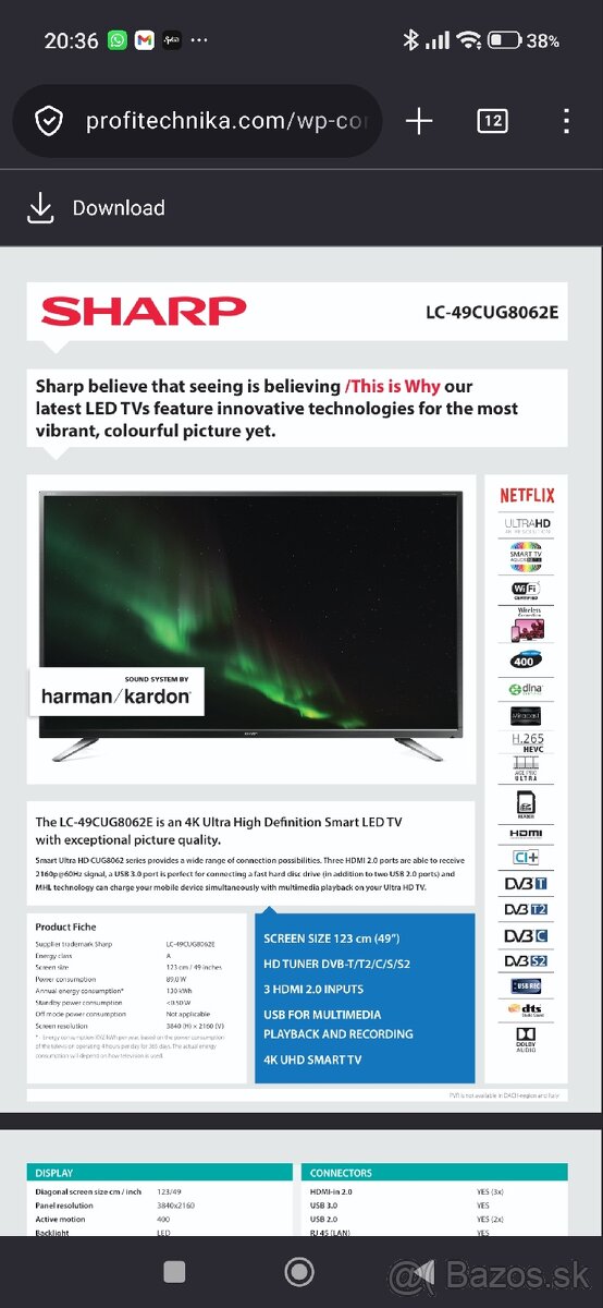 Led TV Sharp 49" - 4