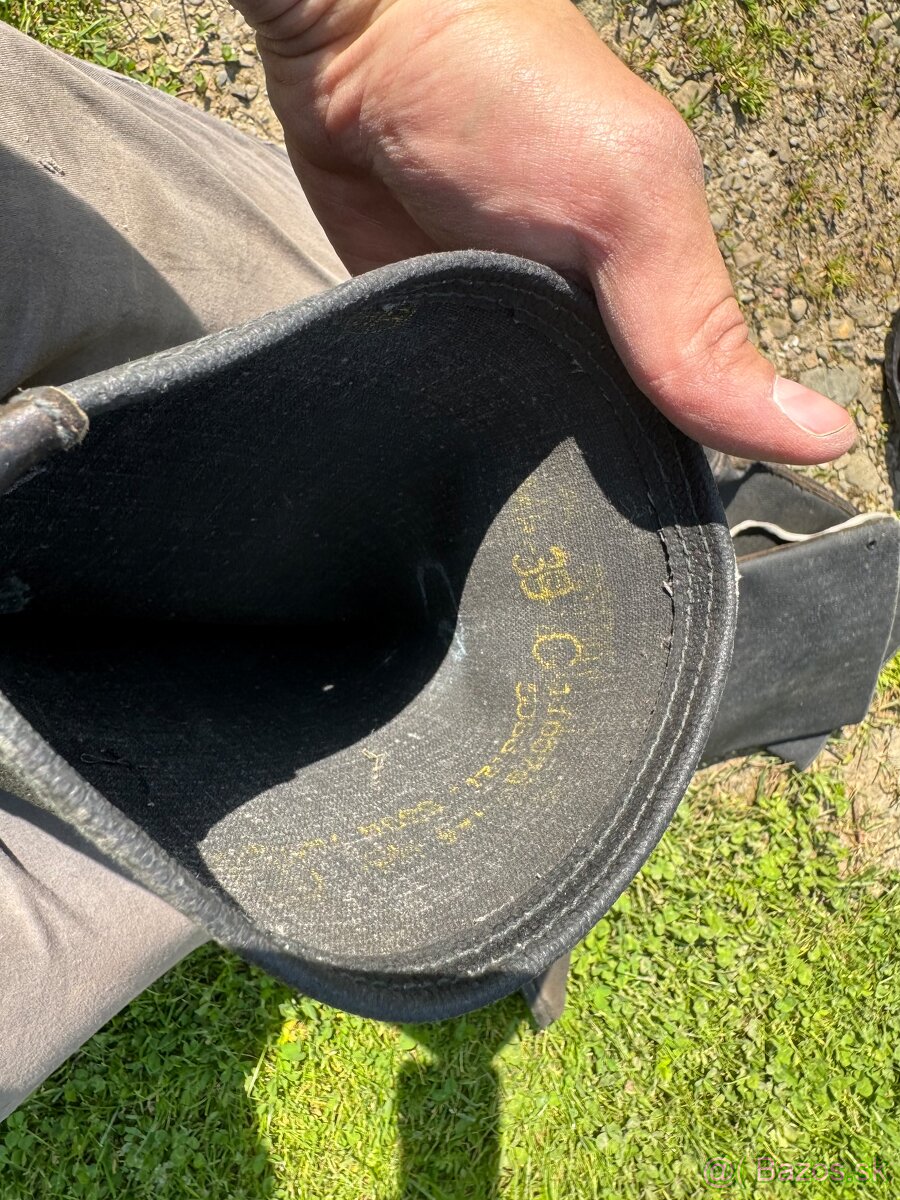 Vojenské sovietske čižmy - kirzové (nové) - 4