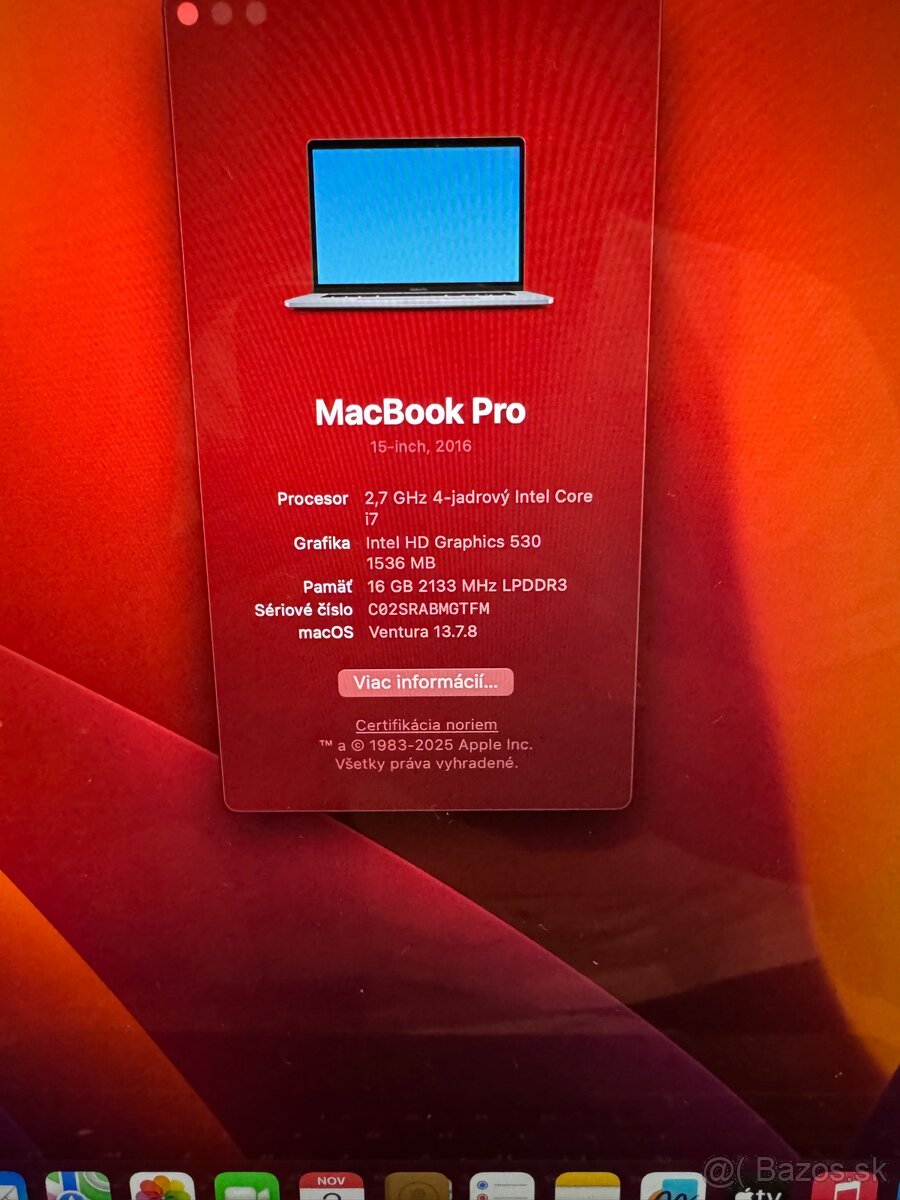 Apple MacBook Pro 15” late 2016 A1707 - 4