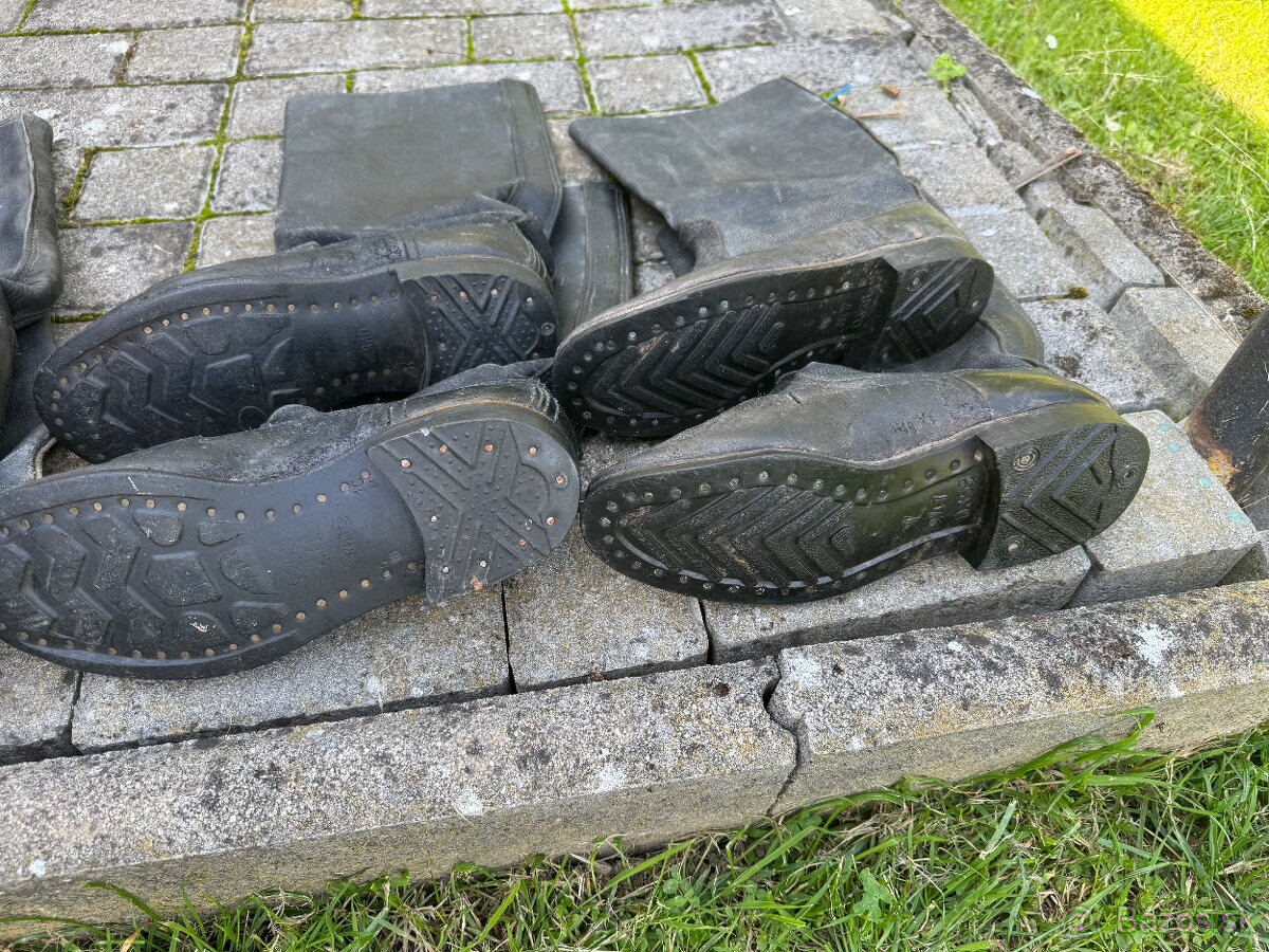 Vojenské sovietske čižmy - kirzové - 4