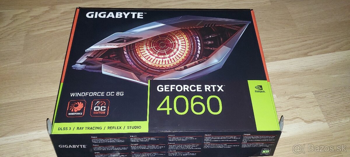 Predám grafiku Gigabyte Geforce RTX 4060 Windforce OC 8GB - 4