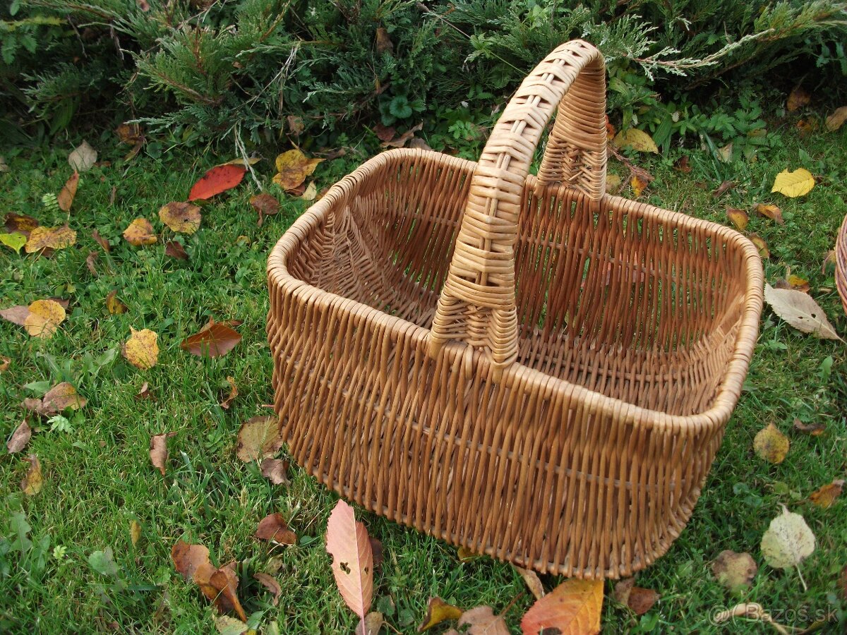 Krásny prútenný kôš(košík)2kusy-predám. - 4
