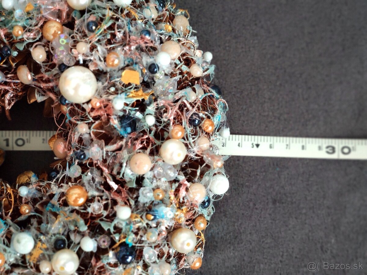 Zimný koralkový vianočný set - hadmade - 4