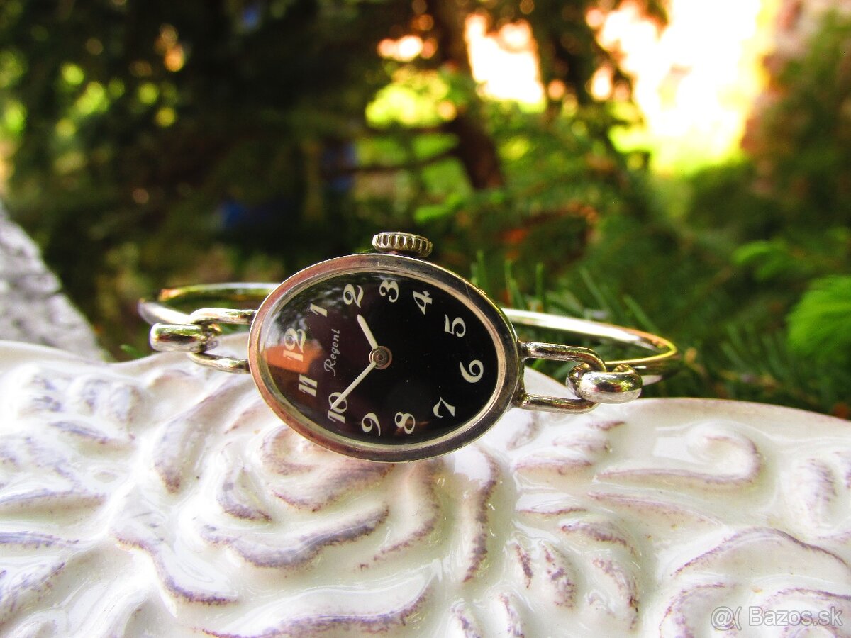 Mechanické strieborné hodinky Regent, Ag 835 - 4