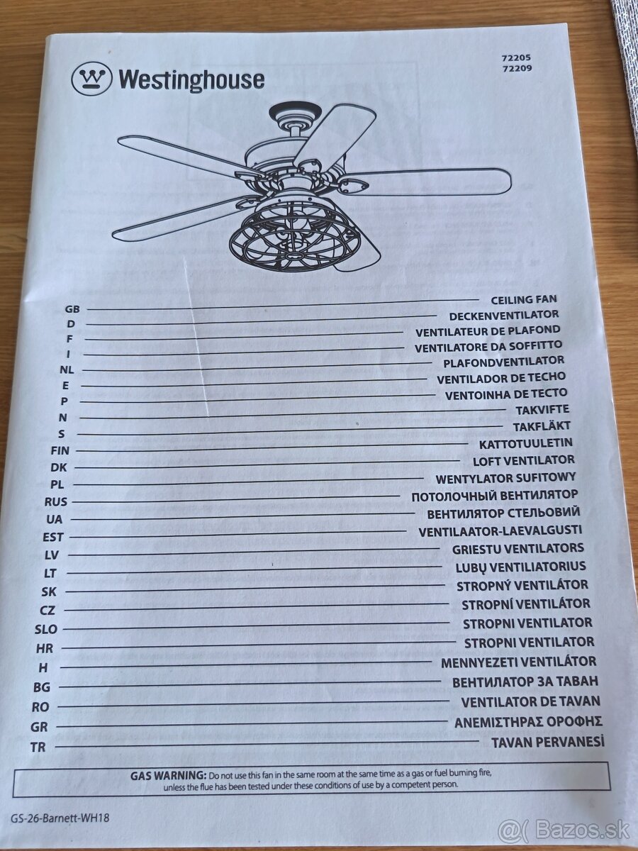 Stropné svietidlo s ventilátorom - 4