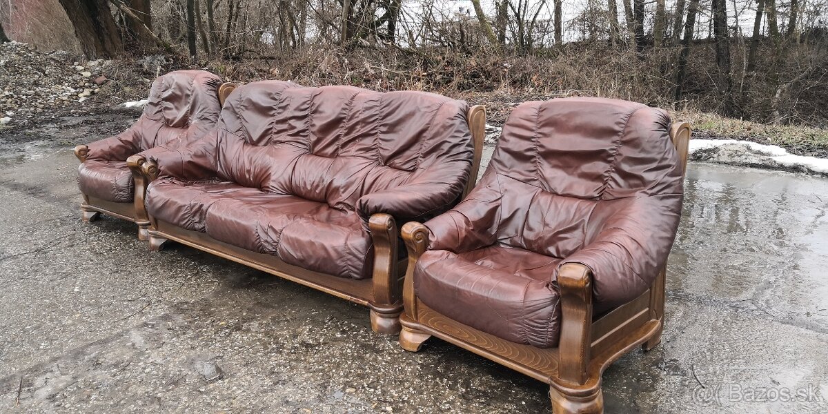 Kožená sedací souprava 3+1+1 - 4