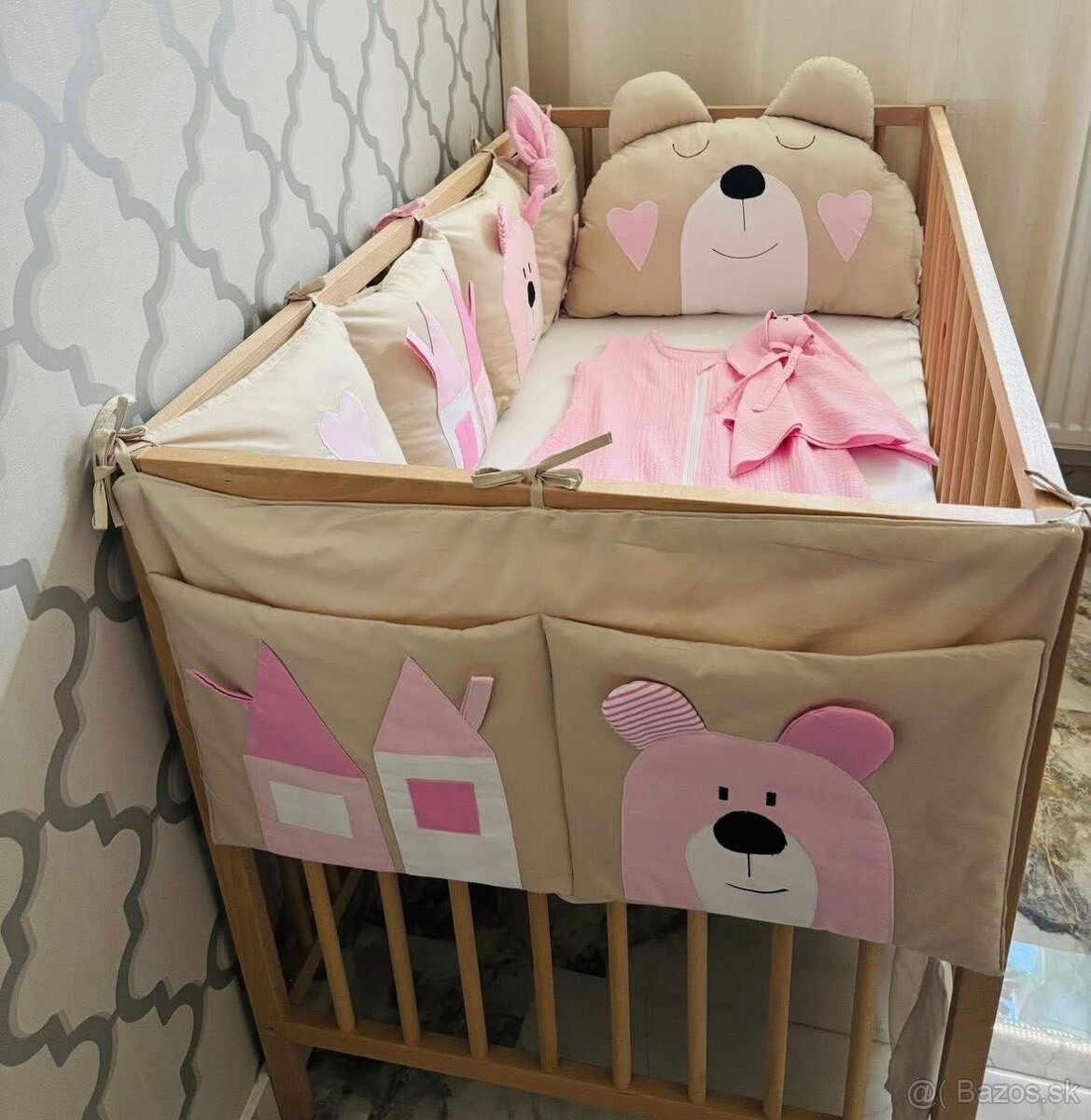 Bavlnený mantinel do postieľky - 4