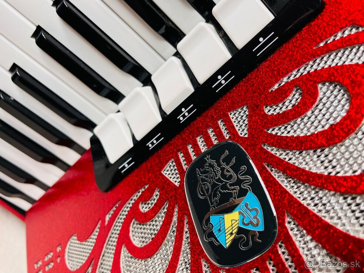 Predám akordeón Weltmeister-Fröhlich Handel 72 basový - nový - 4