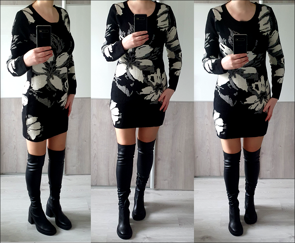 Pletené šaty UNI - 4