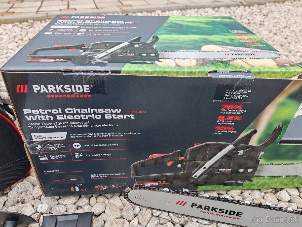 Parkside benzínová reťazová píla s elektrickým štartovaním - 4