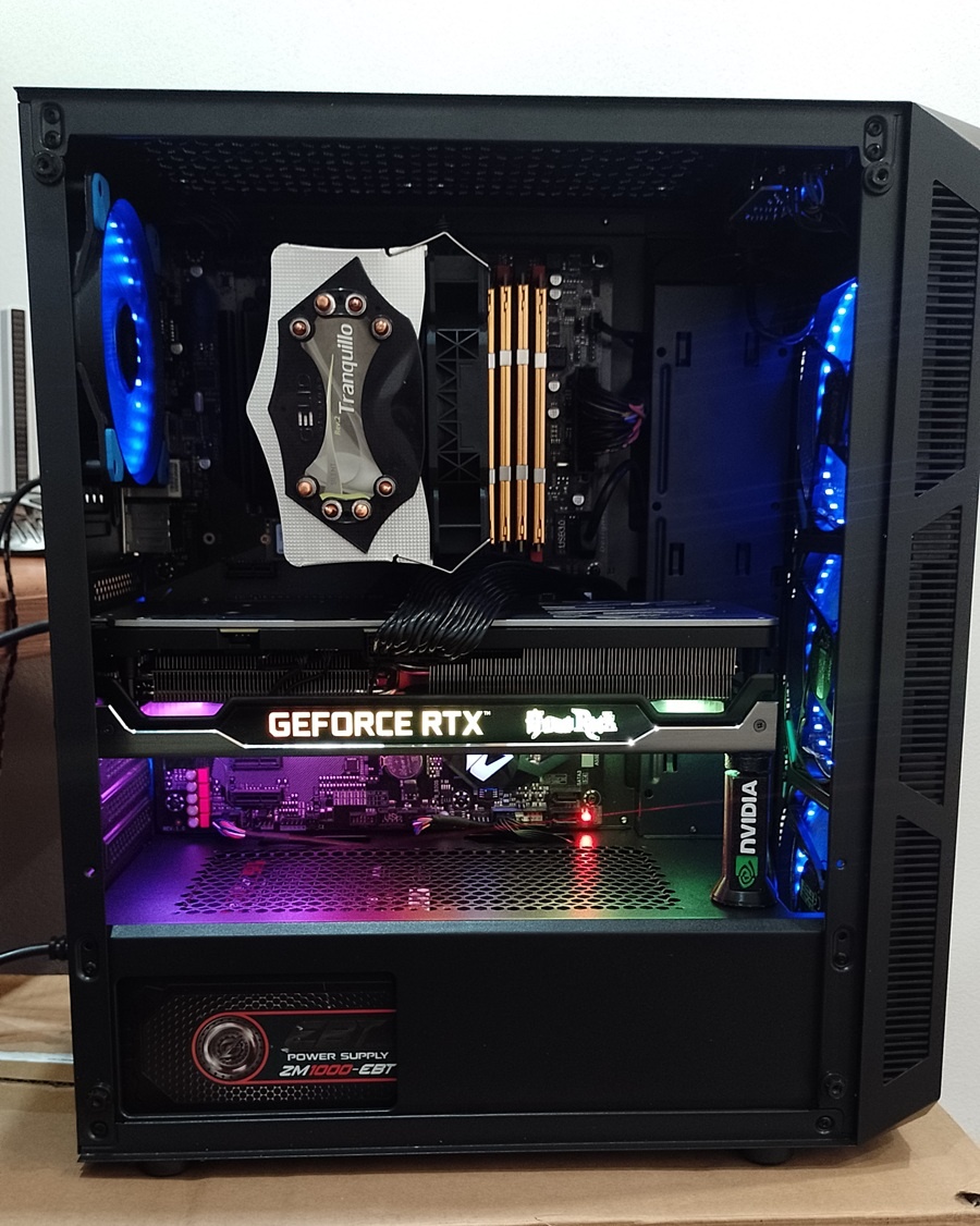 Hernú zostavu s RTX 3070 Ti + 32GB RAM+2x NVMe+i5 8600K+1000 - 4