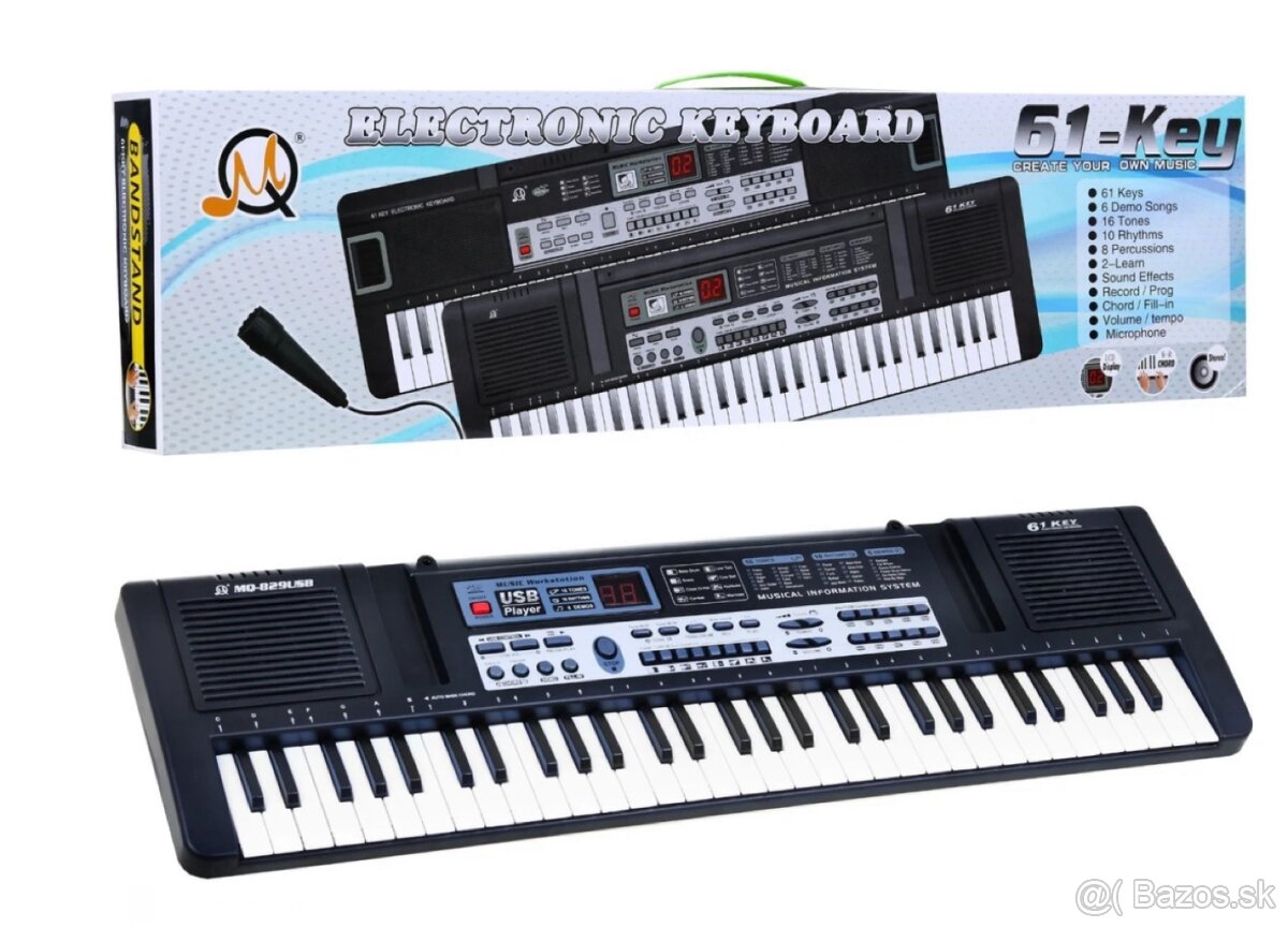 Detské klávesy /61 kláves/ s mikrofónom + USB - 4