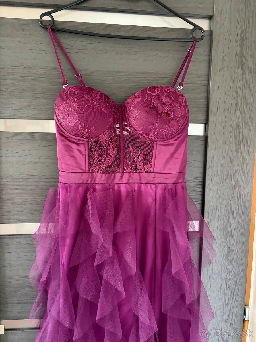 Fialové šaty 40/L - 4