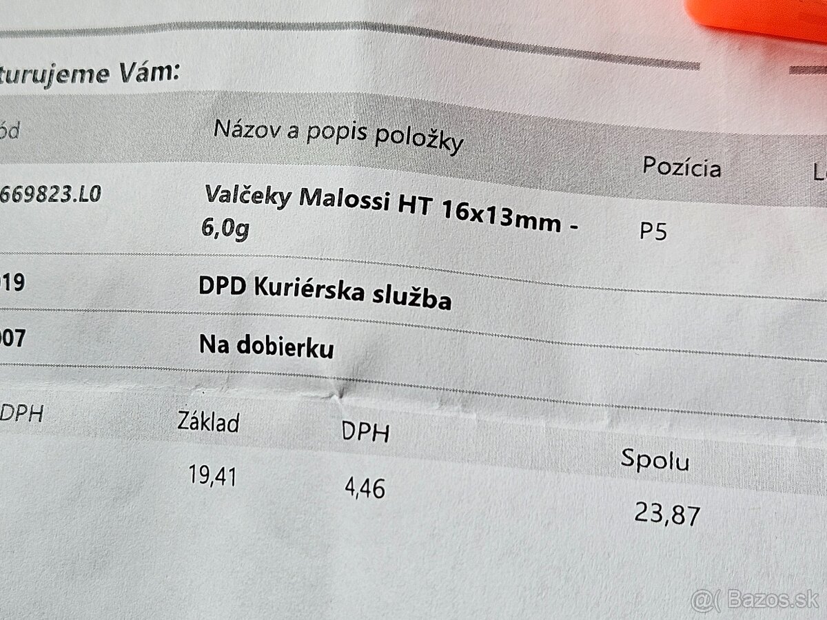 Valčeky do variátora. - 4
