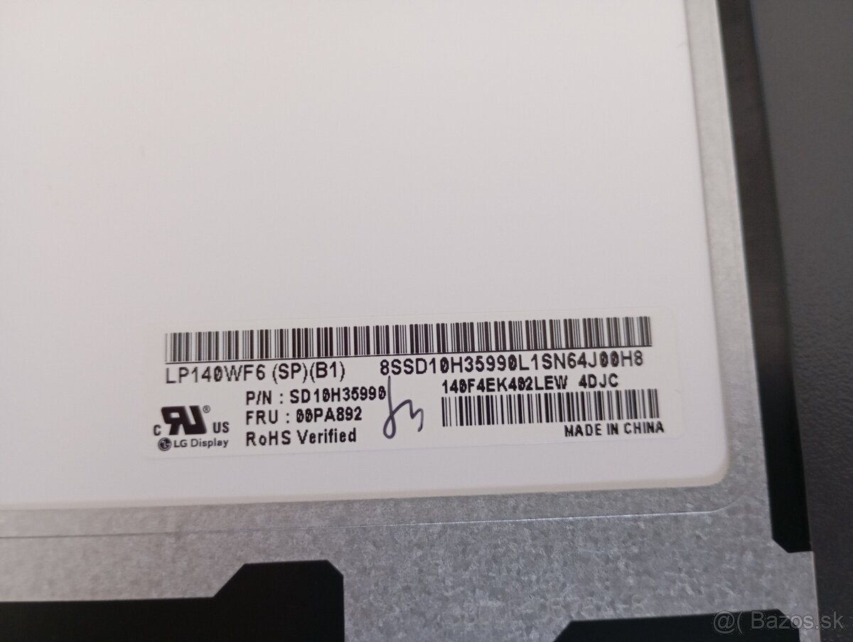 14" LED SLIM displej LP140WF6 30pin FULL HD IPS - 4