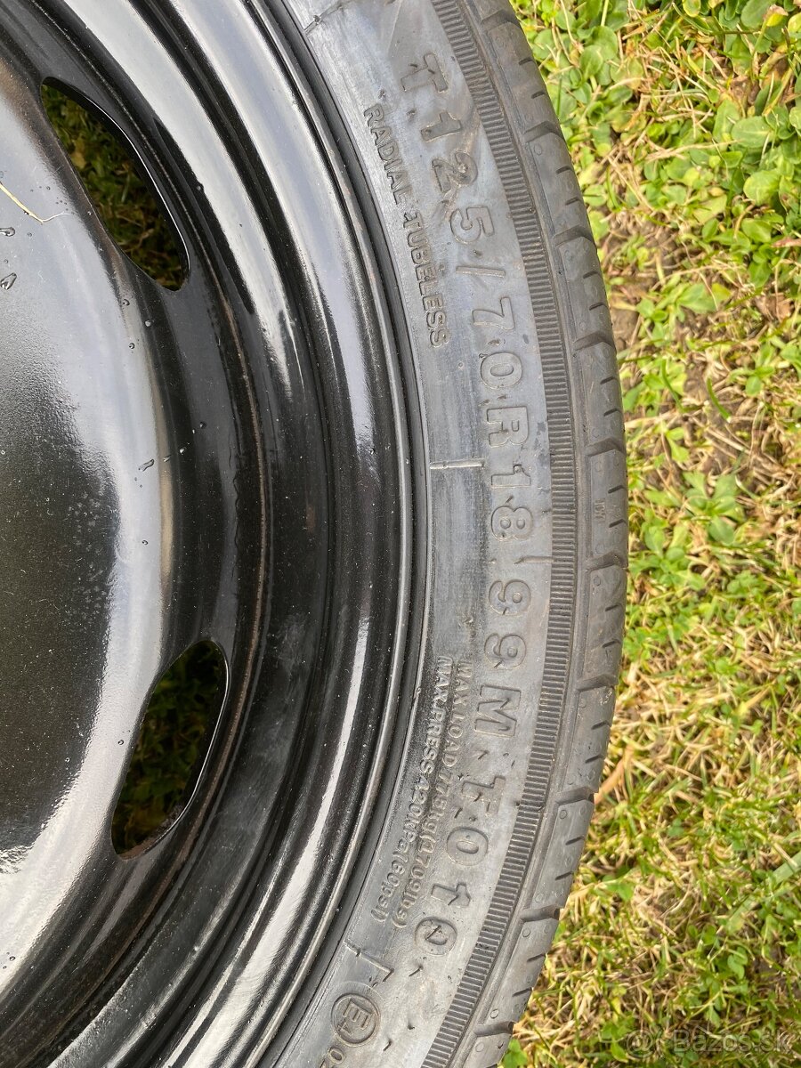 nové koleso tenké dojazdove rezervu 5x112 R18 vw - 4