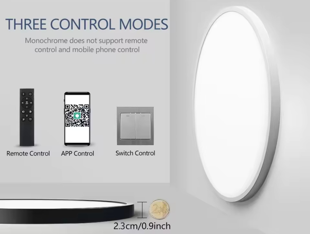 Tenučké Stropné Svietidlo MARPOU 24W/38W - 23cm/40cm - 4