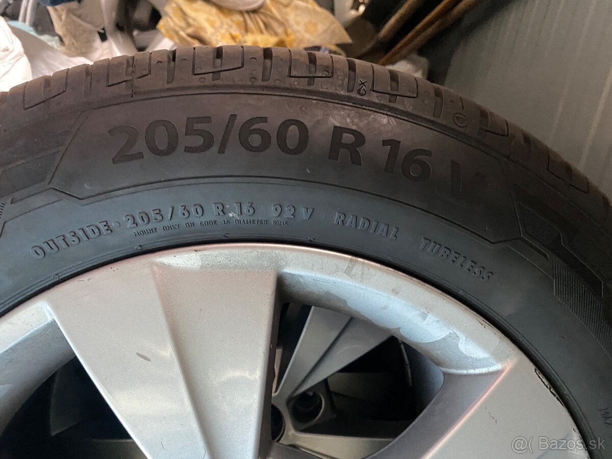 Hliníkové disky aj pneumatikami Octavia 4, 205/60 R16 - 4