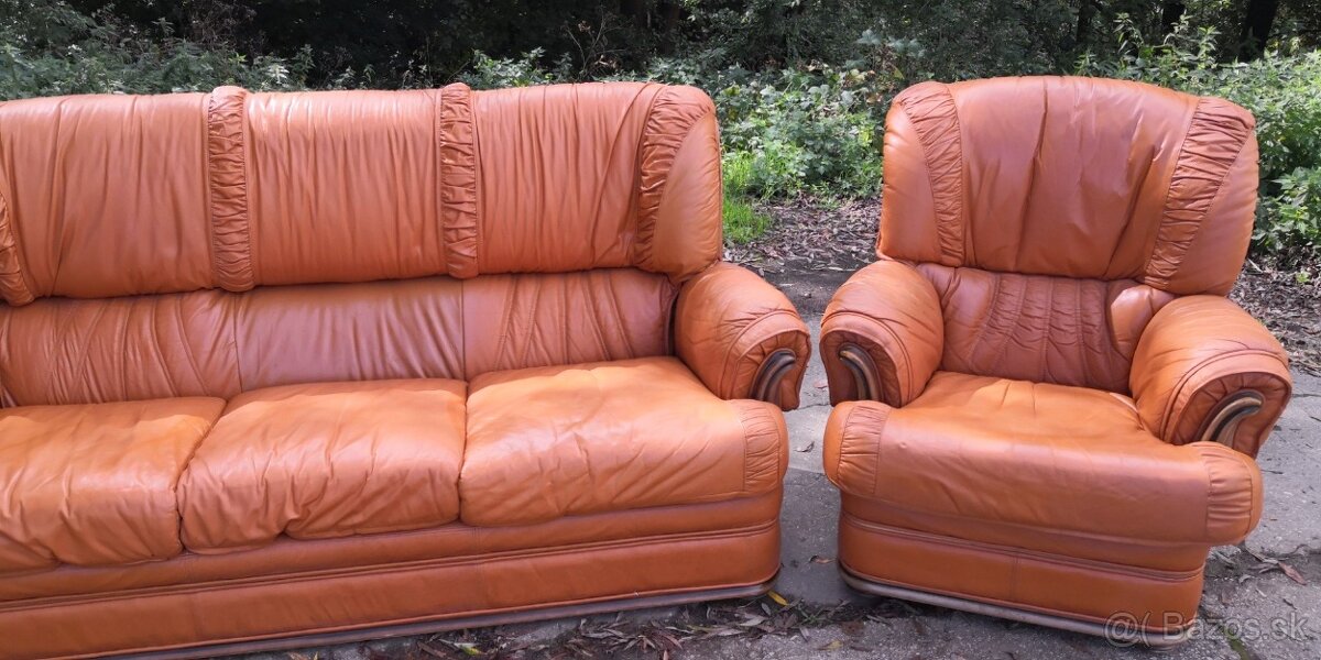 Kožená sedacia súprava 3+1+1 - 4