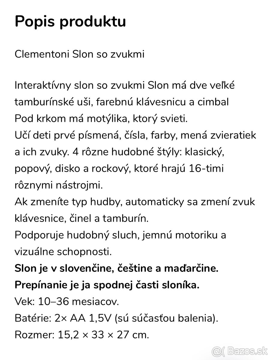 Interaktívny slon Clementoni so zvukmi - 4