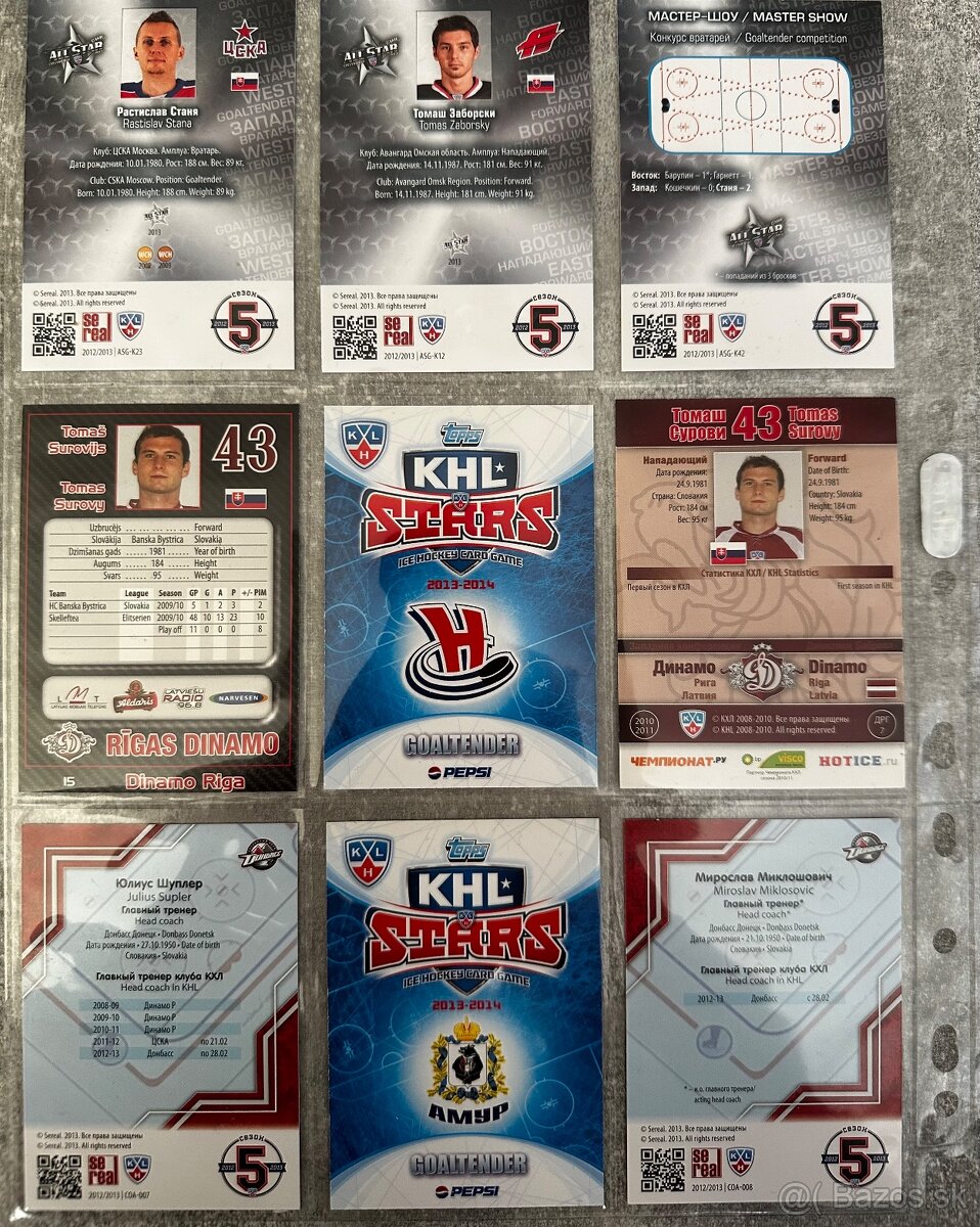 KHL karty Slovákov - 4