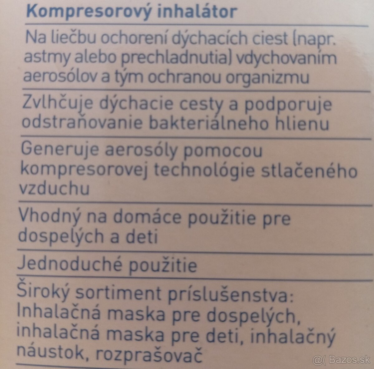INHALATOR KOMPRESOROVY- DUTINY, PĽÚCA,,ASTMA.. - 4