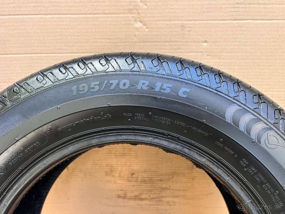 Letné pneumatiky 195/70 R15C Matador dva kusy - 4
