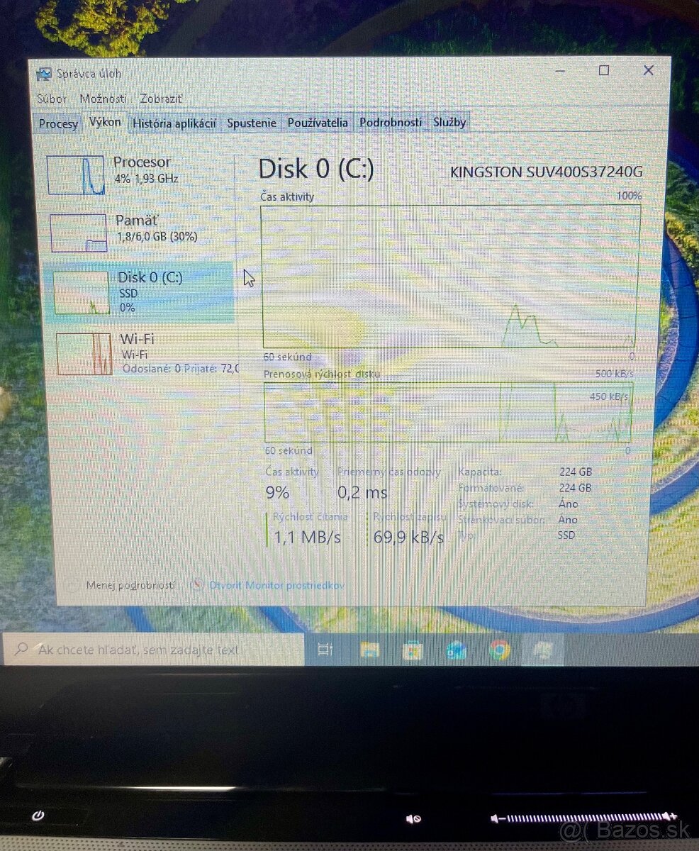 HP Pavilion dv6 – SSD, 6 GB RAM, Windows 10 Pro – veľmi pekn - 4
