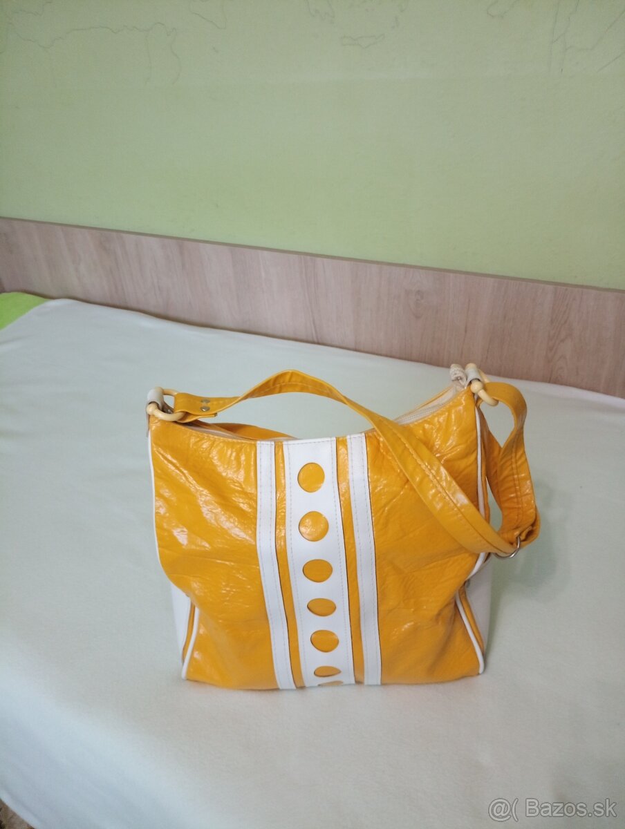 Retro žltá kabelka - 4