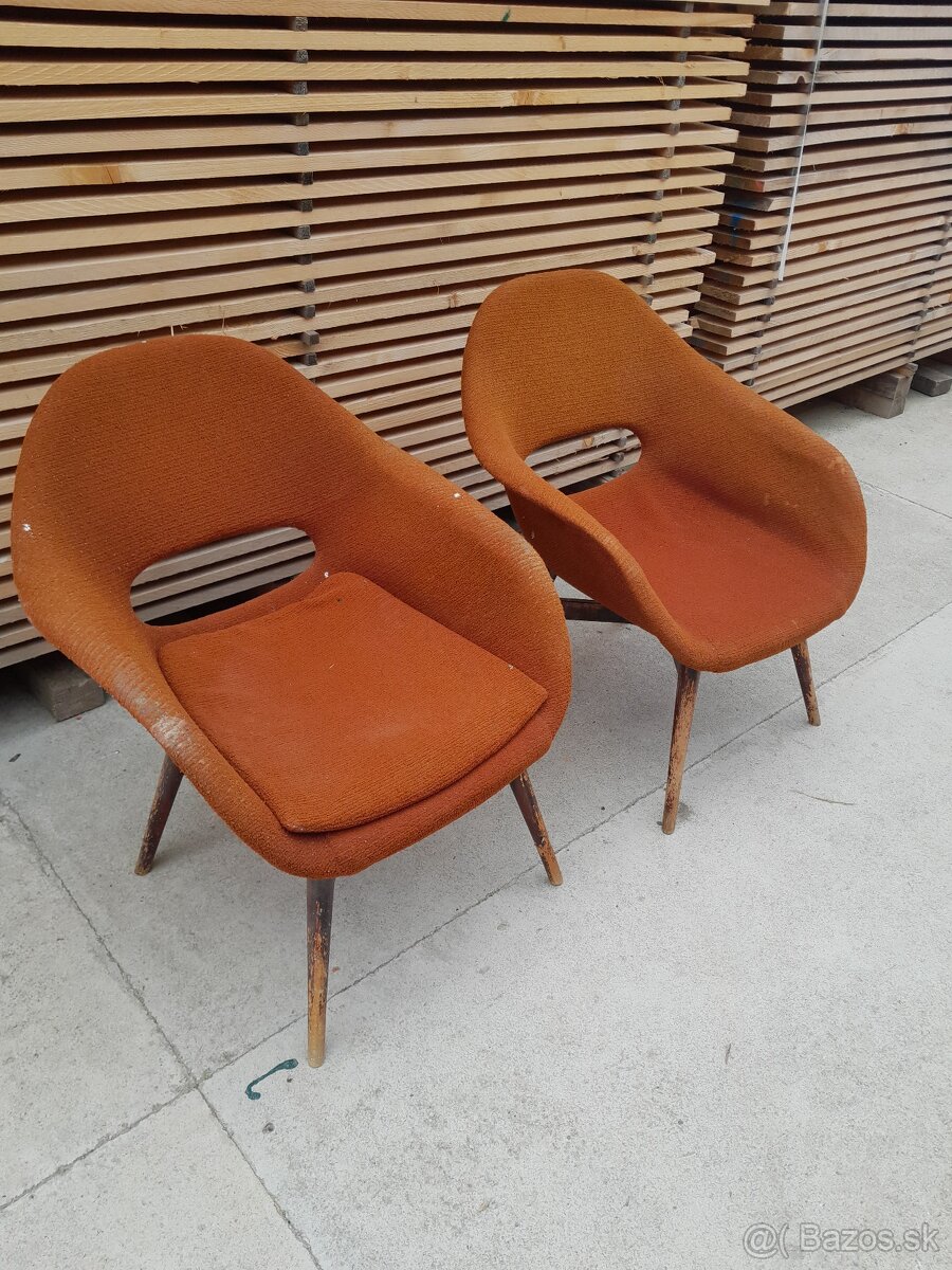 Predám škrupinkové retro kreslá - 4