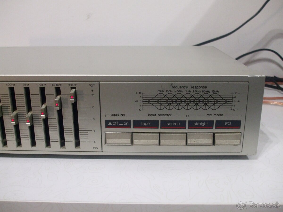 2x7 pasmovy striebor. Equalizer TECHNICS SH-Z250 Japan, AE41 - 4