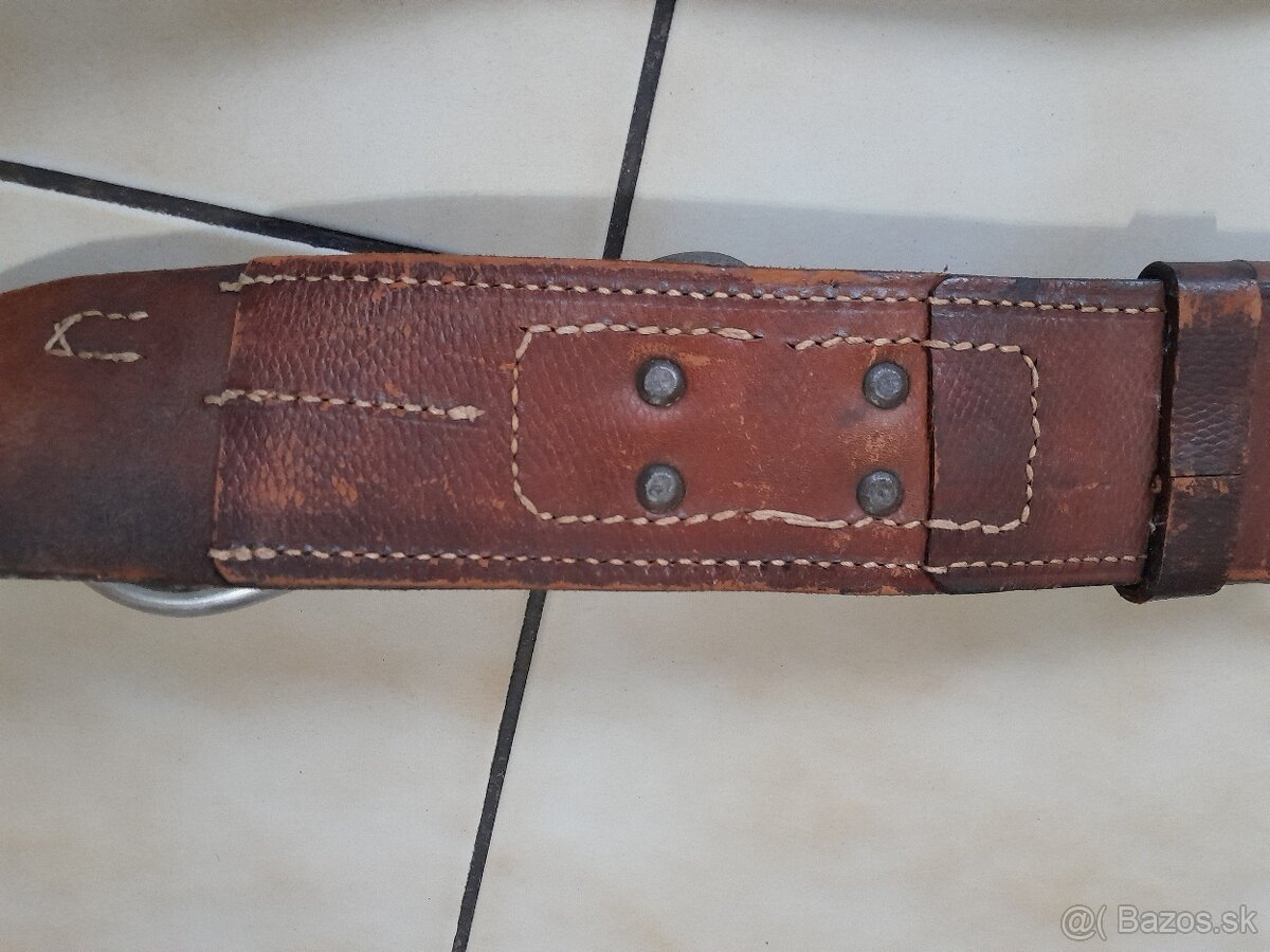Masívny kožený opasok hasičský zbor - 4