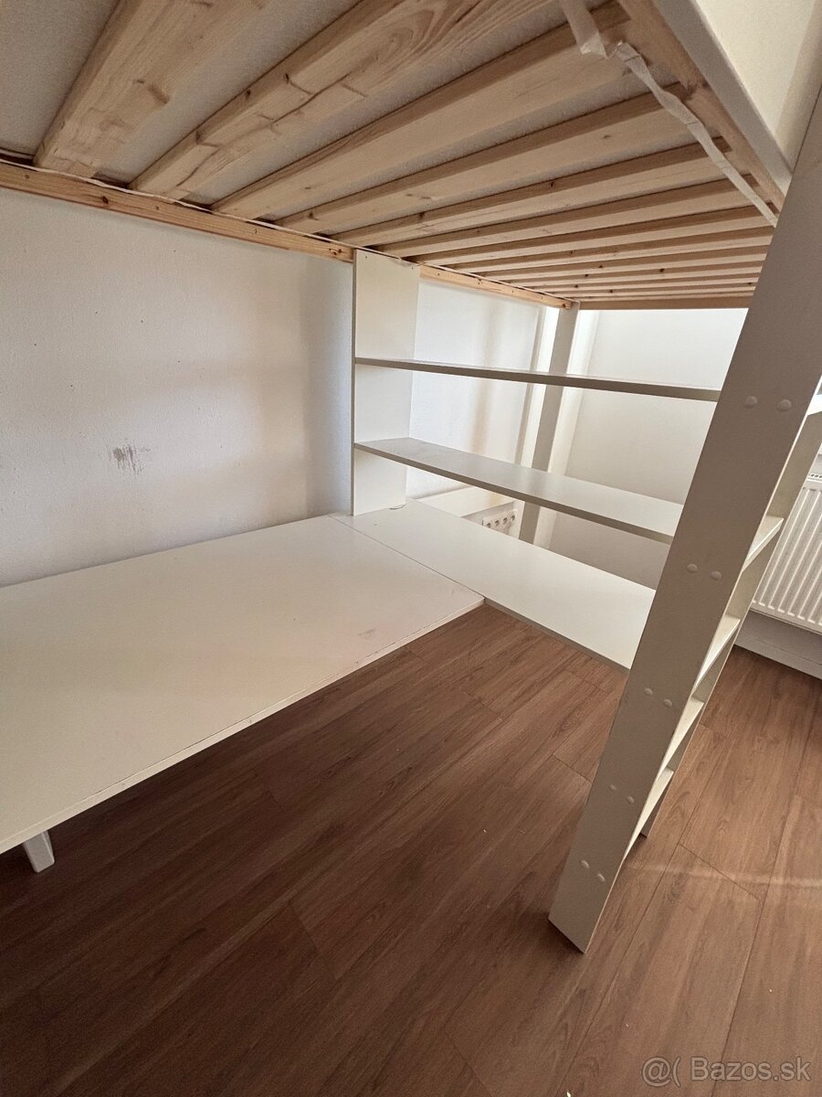 Detská postel so stolom a policami - 4