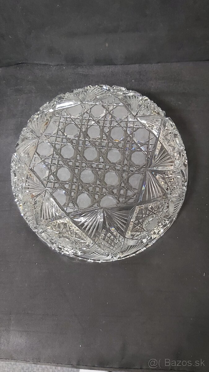 kryštálová brúsená misa priemerr 20cm - 4