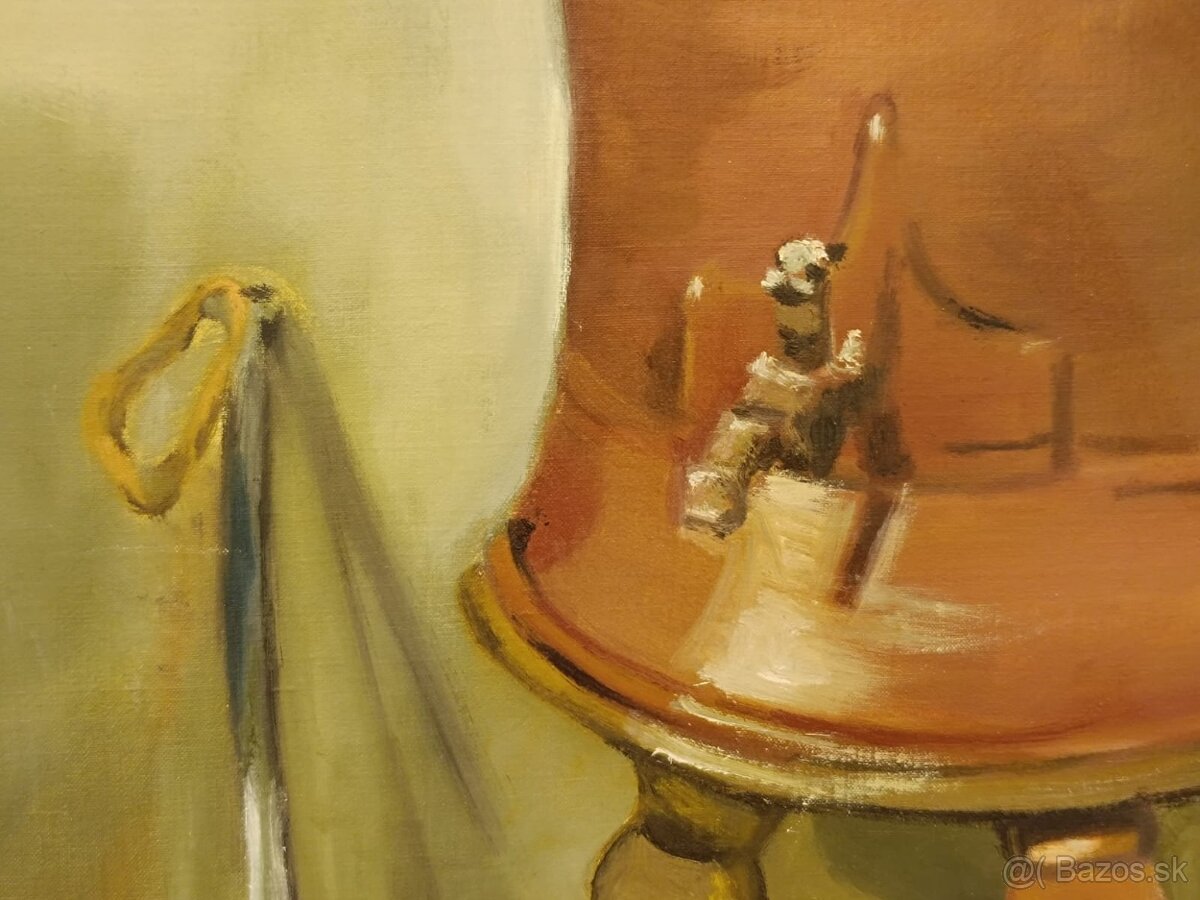 Obraz, Kávovar, stará olejomalba 73x55 - 4