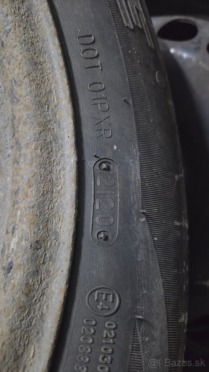 Predam 16" plechove disky + zimne gumy - 4