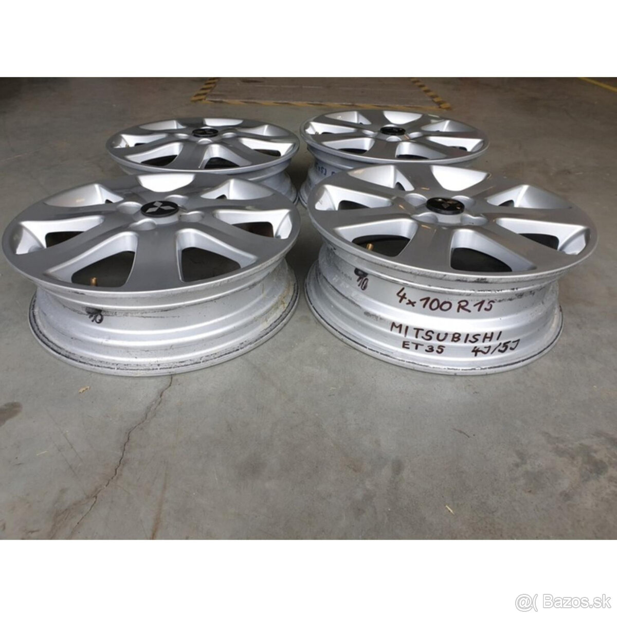 Hliníkové Mitsubishi disky 4x100 R15 4J-5J ET35 - 4