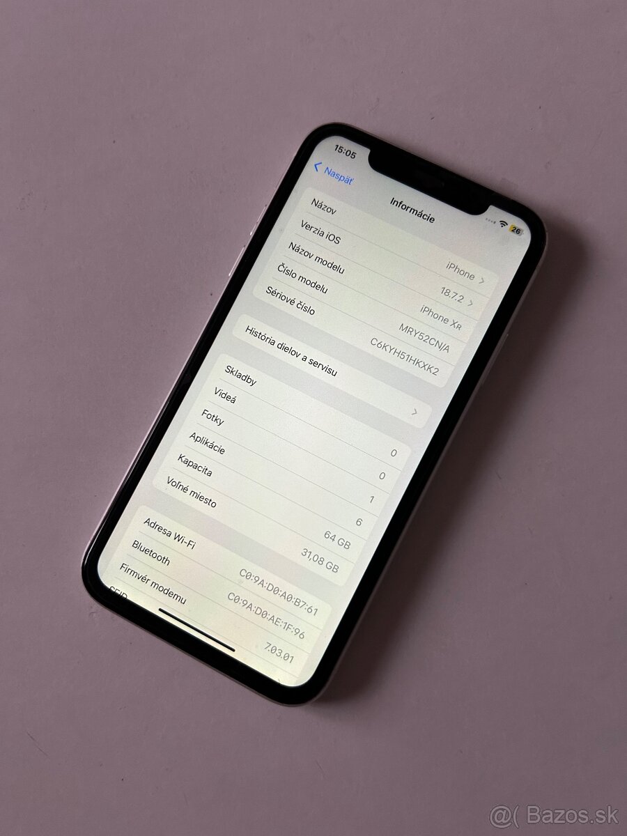 Iphone XR 64GB white - 100% batéria - 4