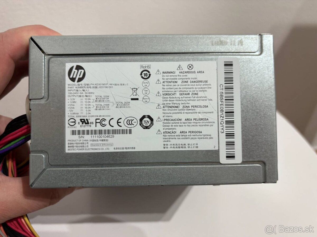 Predám použitý zdroj do počítača HP 7100 CMT - 4