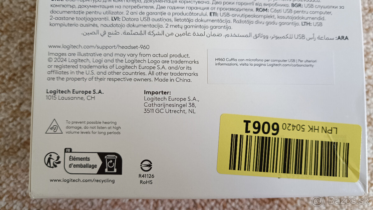 Headset Logitech 960 USB NOVÝ - 4