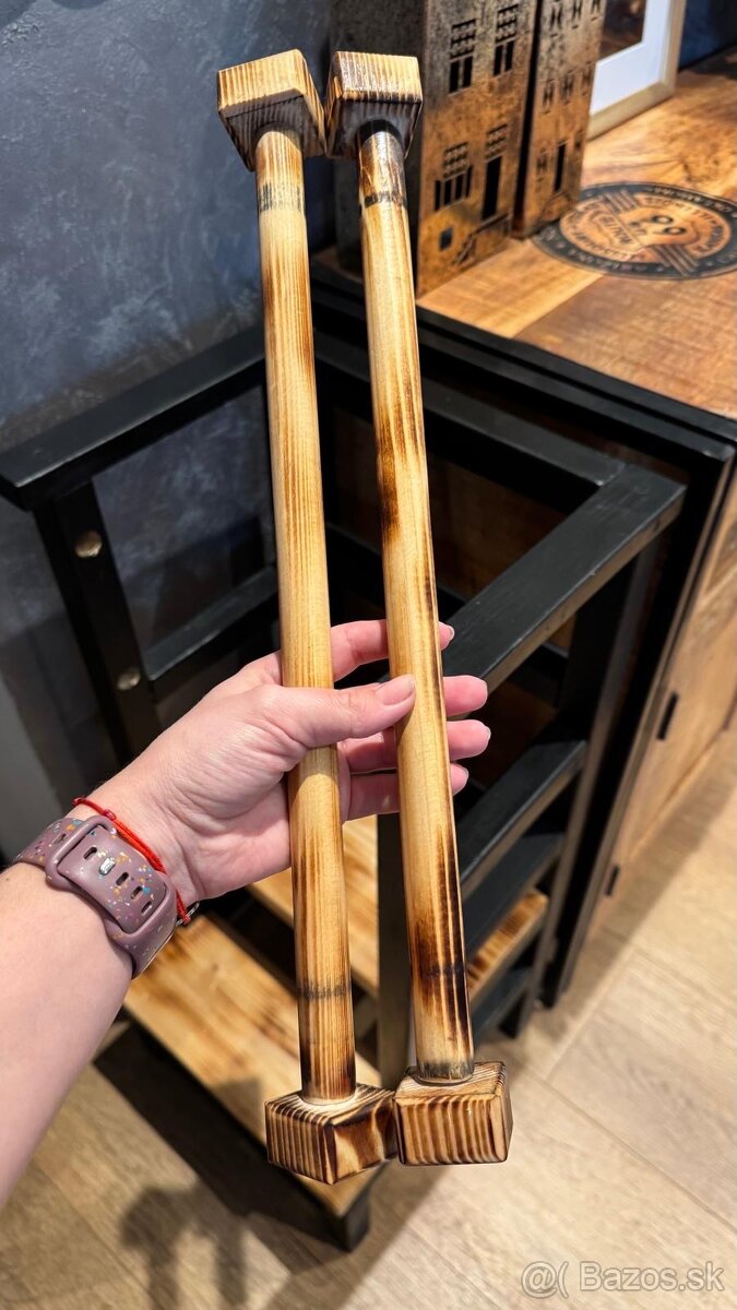 Predám učiacu vežu čierna - opálené drevo - 4