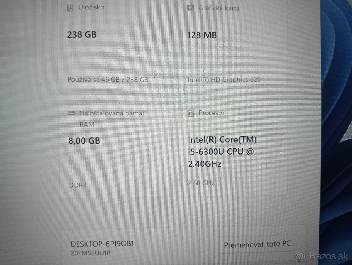 Lenovo Thinkpad T460 , Intel core i5 , ssd , 8gb ram , WIN11 - 4