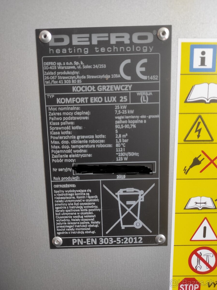 Predám Defro Comfort ECO LUX 25kW - 4