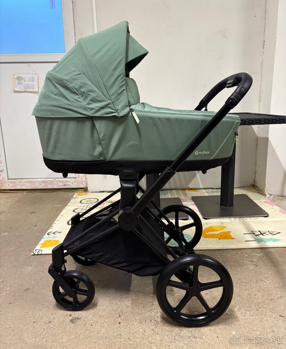 Kočík Cybex Priam Matt Black Leaf Green - 4