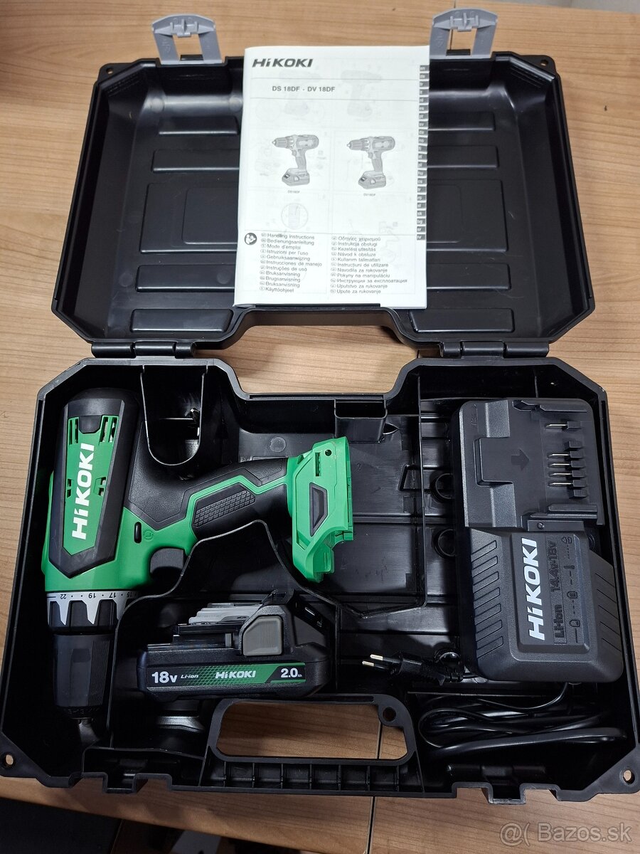 Hikoki DS18DF, akumulatorova vrtacka + bateria + nabijacka + - 4