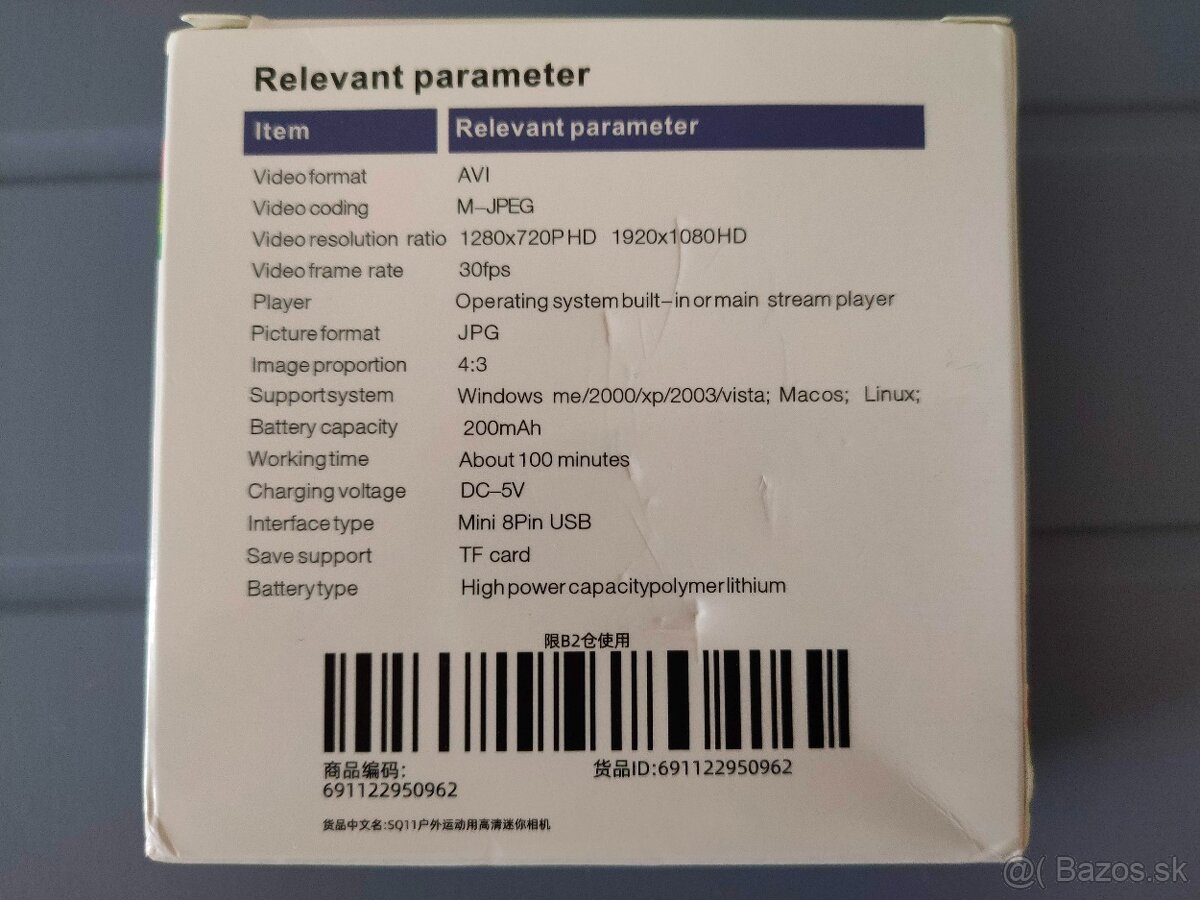 Sq11 Outdoor  mini camera  Dostupné - 4